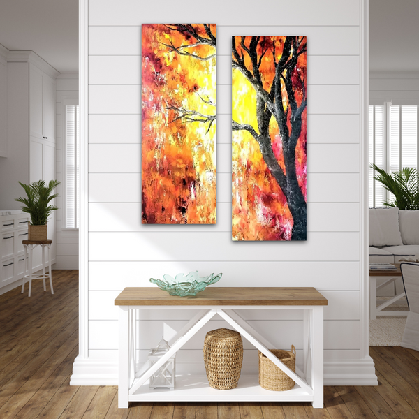 10022 Serene dawn - Diptych - JoWellArt