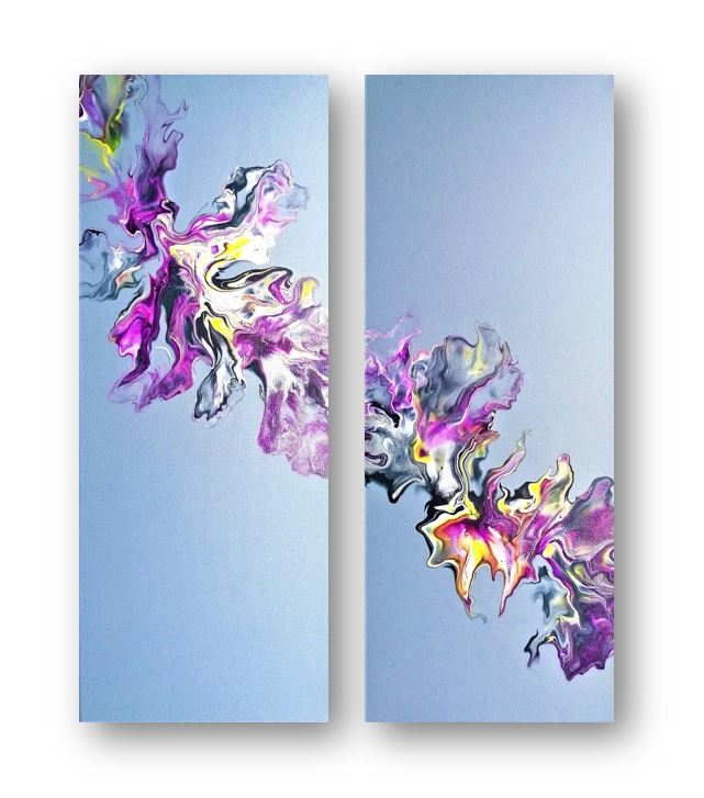 20024 Beauty of Gray Diptych I - JoWellArt