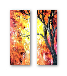 10022 Serene dawn - Diptych - JoWellArt